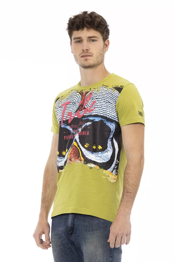 Trussardi Action Grünes Baumwolle Männer T-Shirt