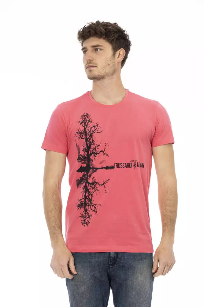 Trussardi Action Pink Cotton Men's T-Shirt