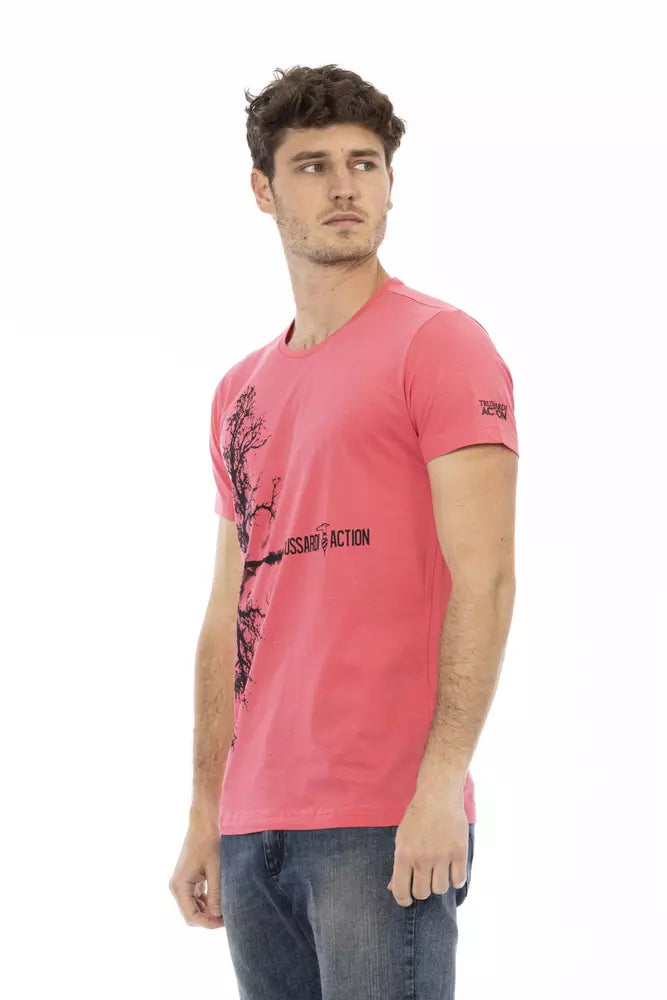 Trussardi Action Pink Cotton Men's T-Shirt