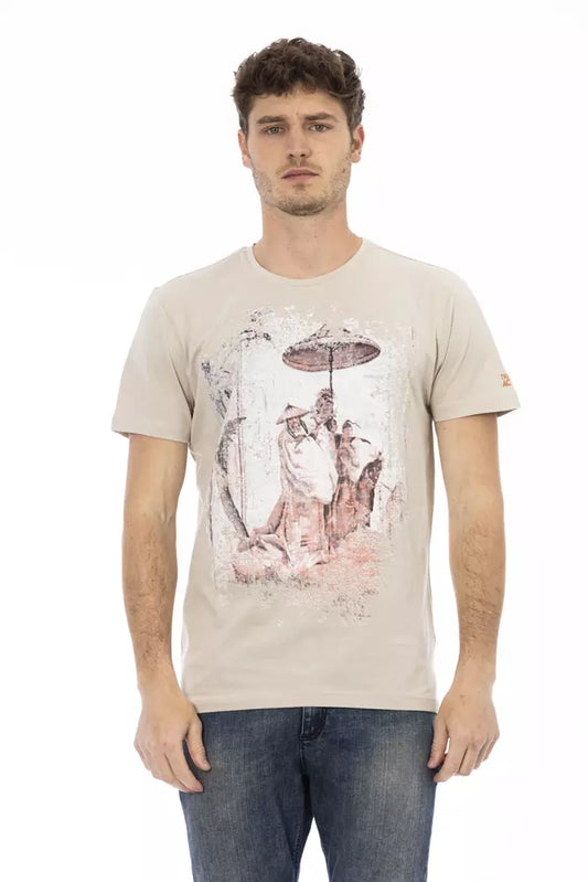 Trussardi Action Beige Baumwolle Männer T-Shirt