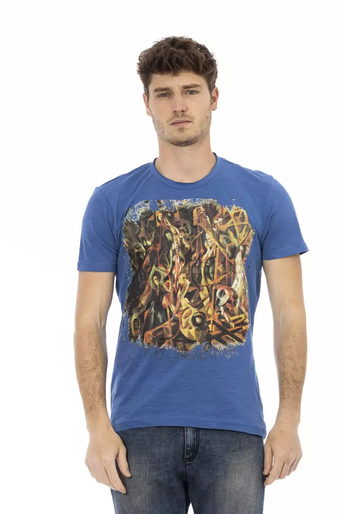 Trussardi Action Blau Baumwolle Männer T-Shirt