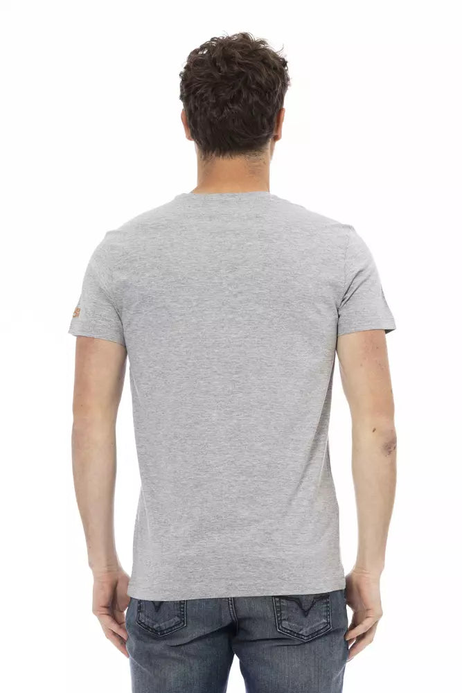 Trussardi Action Graues Baumwolle Männer T-Shirt