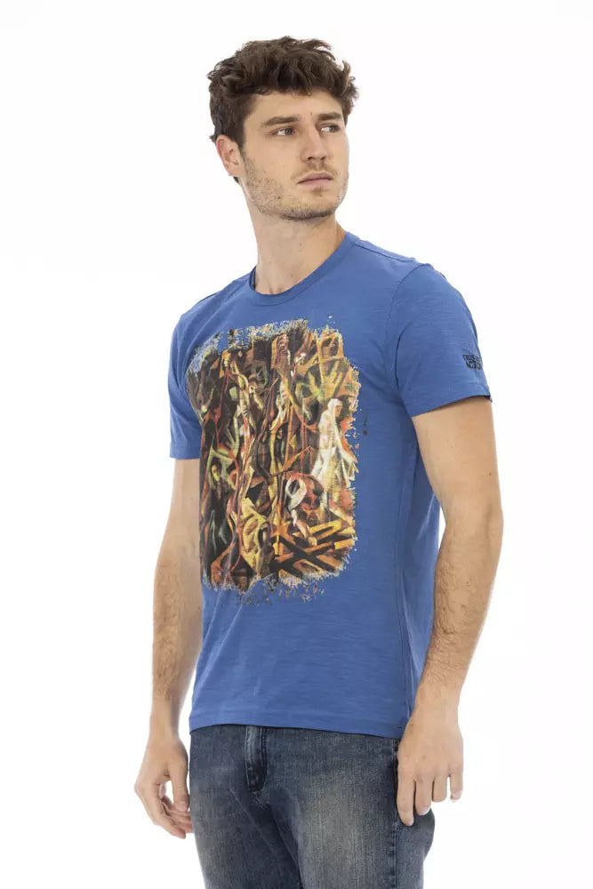 Trussardi Action Blau Baumwolle Männer T-Shirt