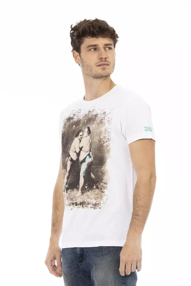 Trussardi Action Weißes Baumwolle Männer T-Shirt