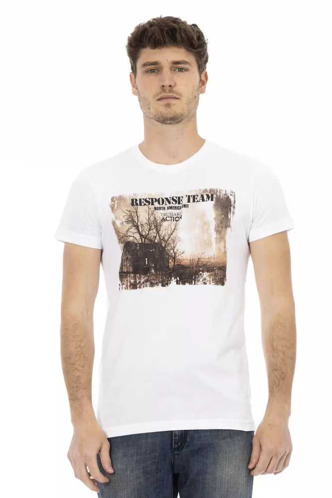 Trussardi Action White Cotton Men's T-Shirt