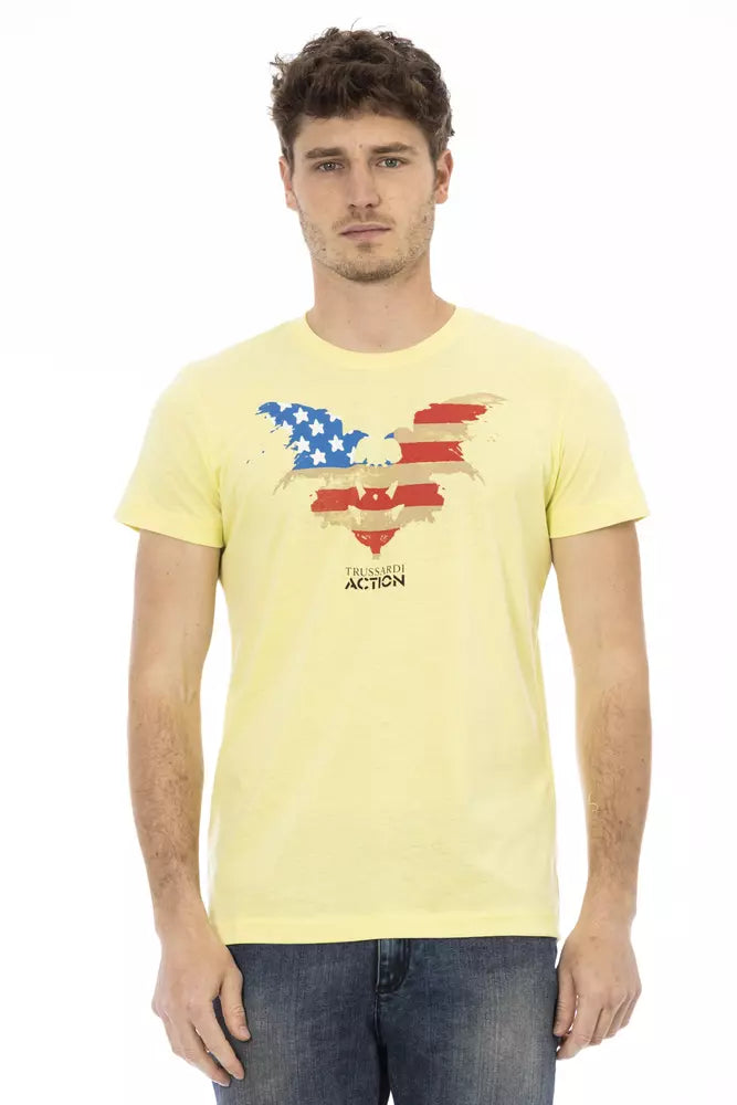 Trussardi Action Gelbes Baumwolle Männer T-Shirt