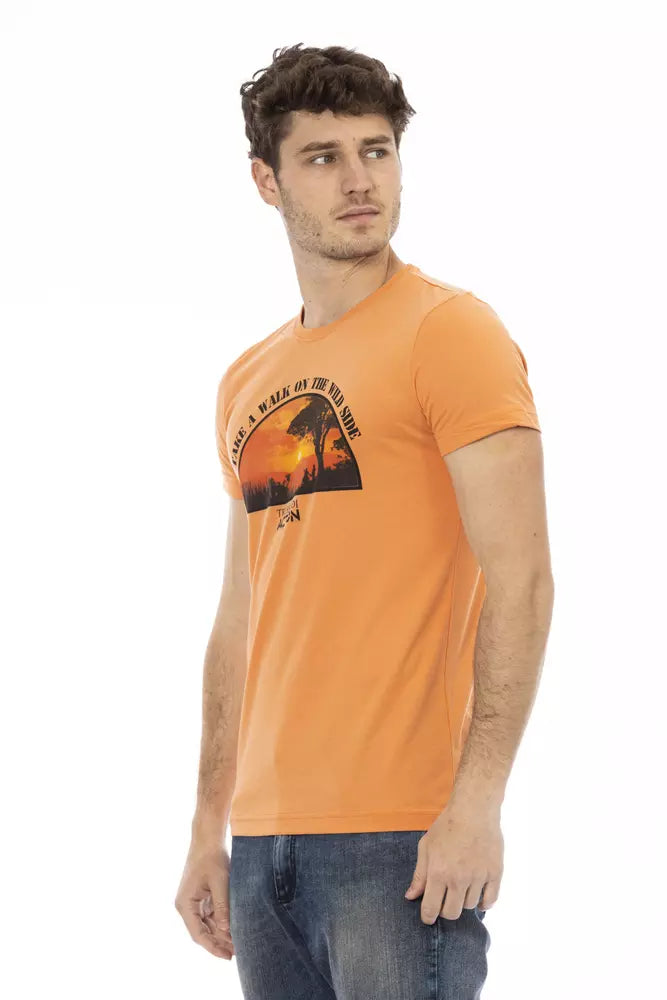 Trussardi Action Orange Baumwolle Männer TShirt