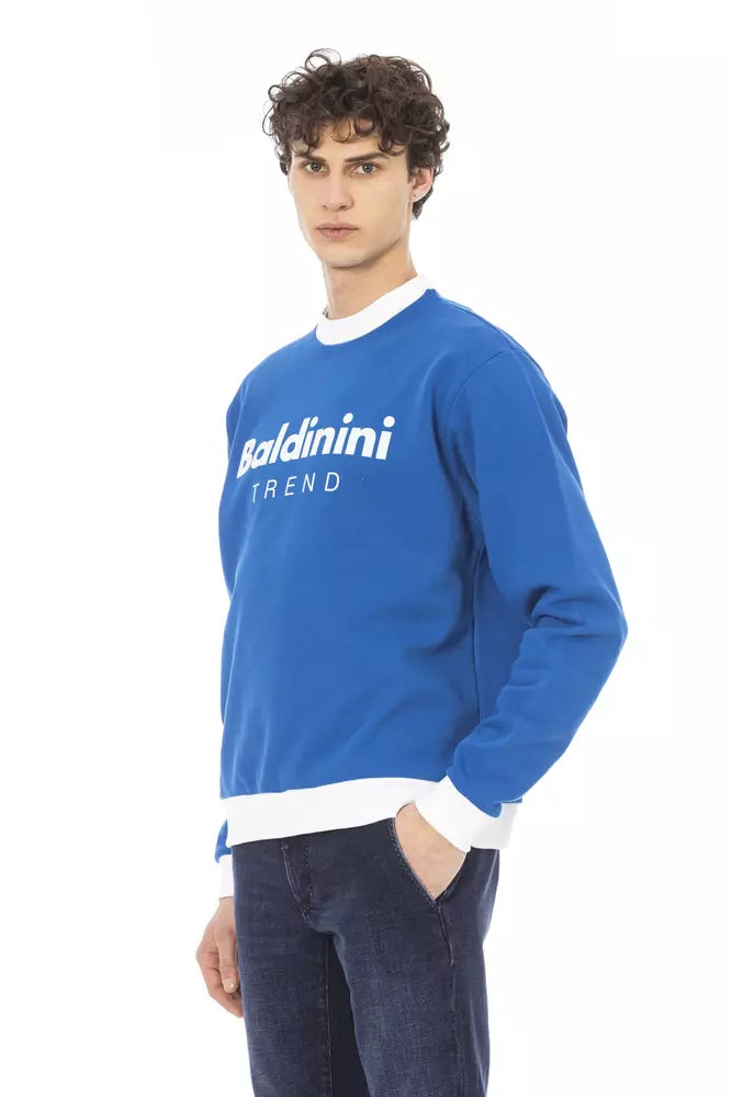 Baldinini Trend Blue Cotton Sweater for Men