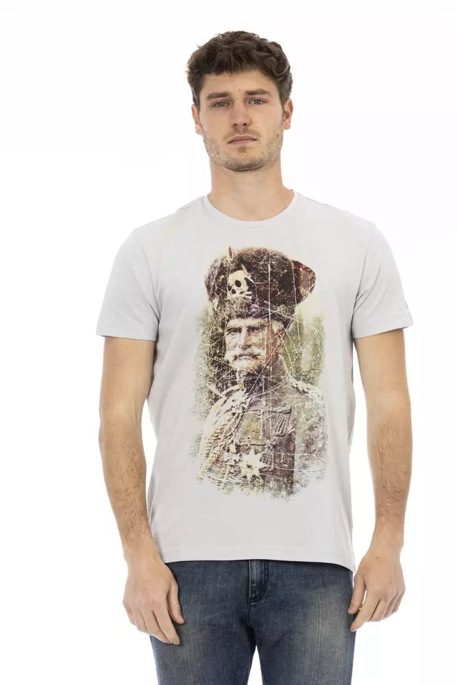 Trussardi Action Graues Baumwolle Männer T-Shirt