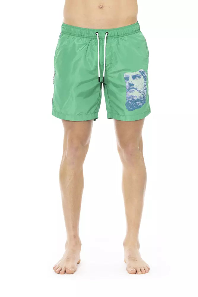 Bikkembergs Green Polyester Men's Swim Shorts