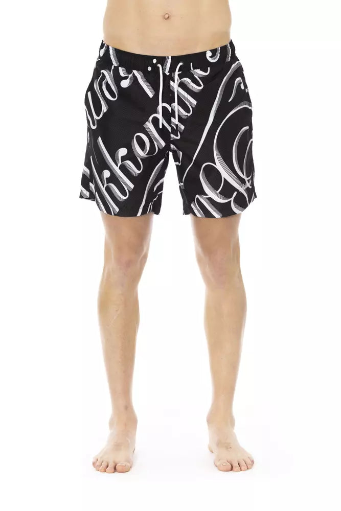 Bikkembergs Black Polyester Men's Swim Shorts