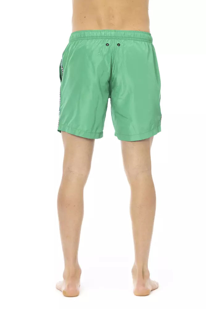 Bikkembergs Green Polyester Men's Swim Shorts