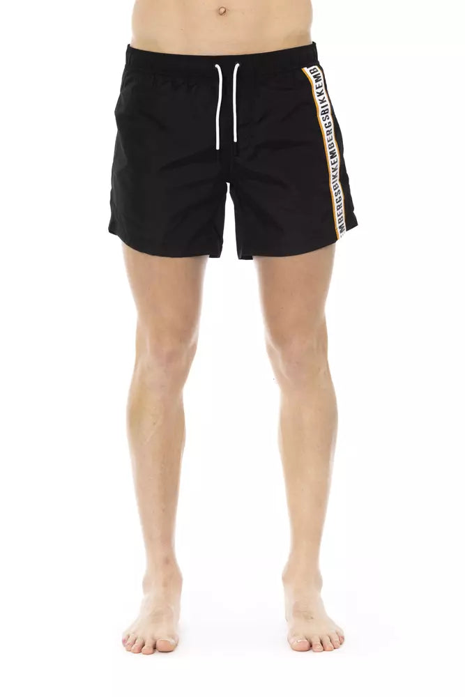 Bikkembergs Black Polyamide Men's Swim Shorts