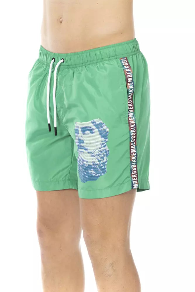 Bikkembergs Green Polyester Men's Swim Shorts