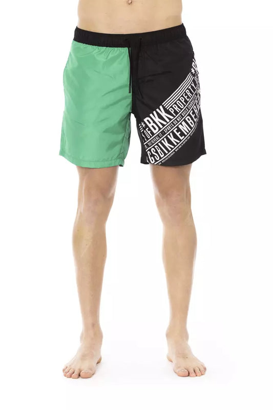 Bikkembergs Green Polyester Men's Swim Shorts