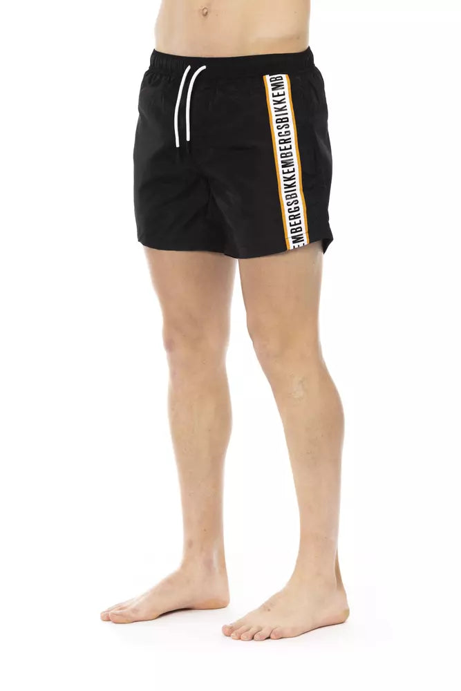 Bikkembergs Black Polyamide Men's Swim Shorts