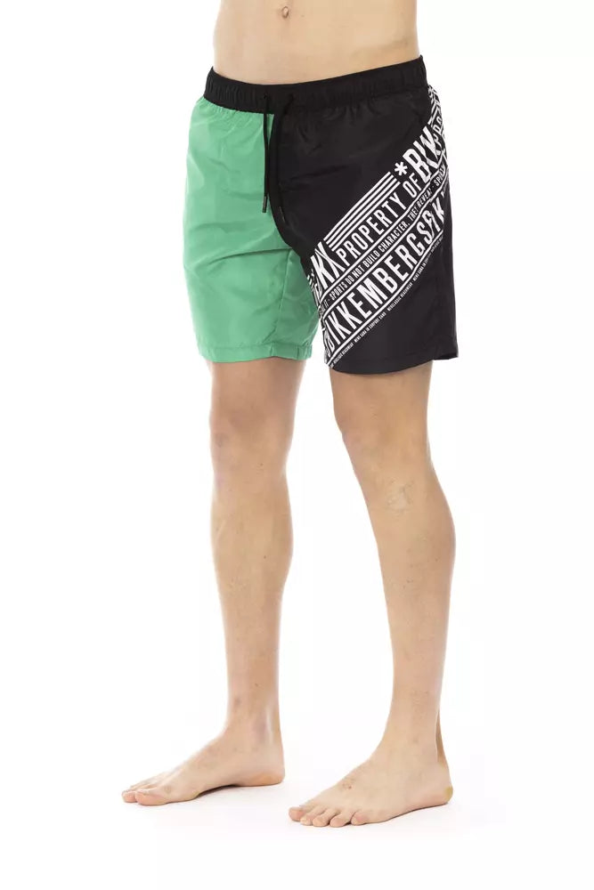 Bikkembergs Green Polyester Men's Swim Shorts