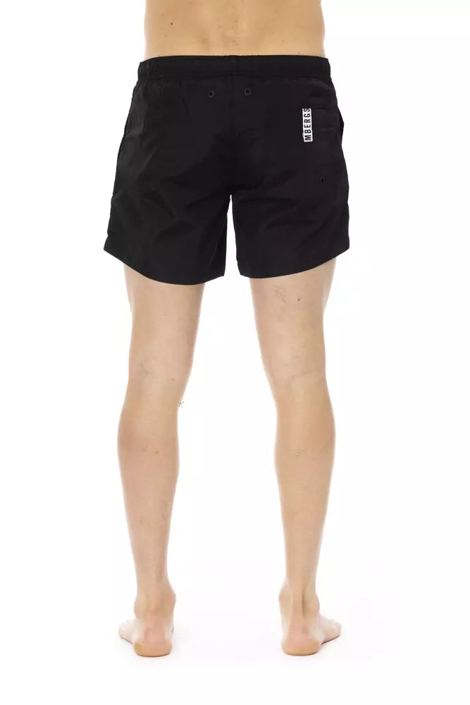 Bikkembergs Black Polyamide Men's Swim Shorts