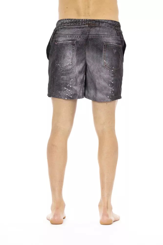 Just Cavalli Black Polyester Men's Swim Shorts