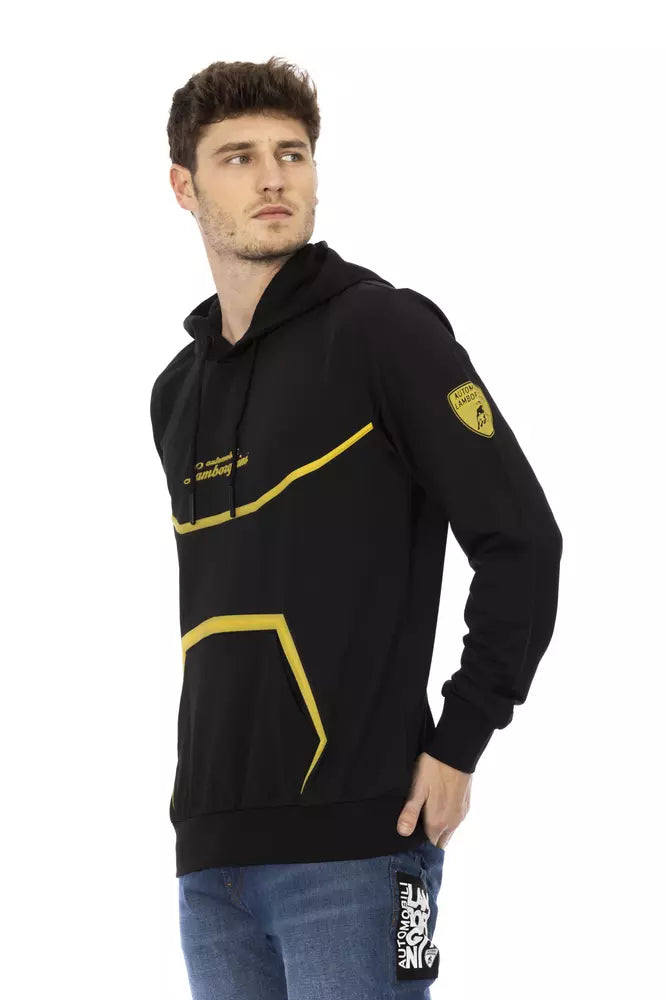 Automobili Lamborghini Black Polyester Sweater for Men