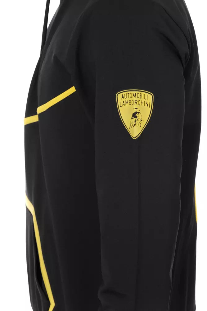 Automobili Lamborghini Black Polyester Sweater for Men