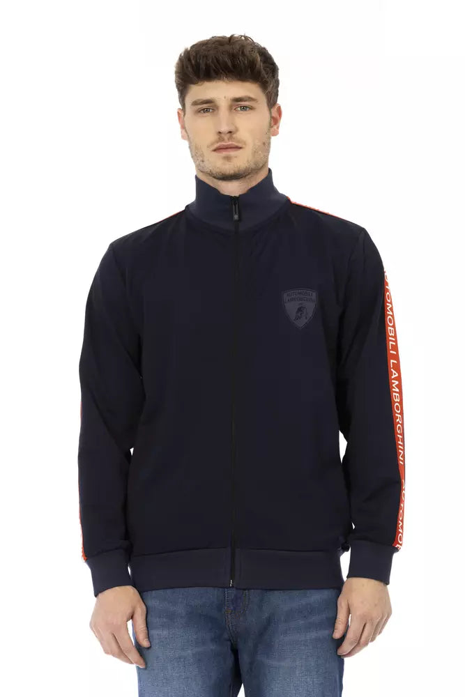 Automobili Lamborghini Blue Polyester Sweater for Men