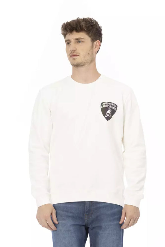 Automobili Lamborghini White Cotton Sweater for Men