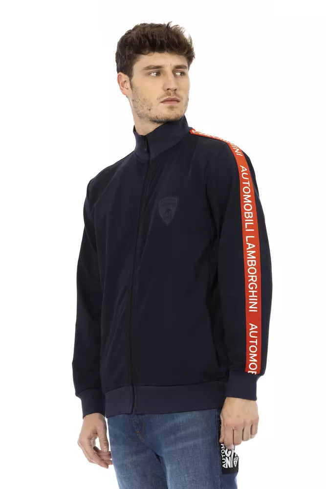 Automobili Lamborghini Blue Polyester Sweater for Men