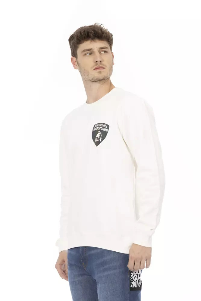 Automobili Lamborghini White Cotton Sweater for Men