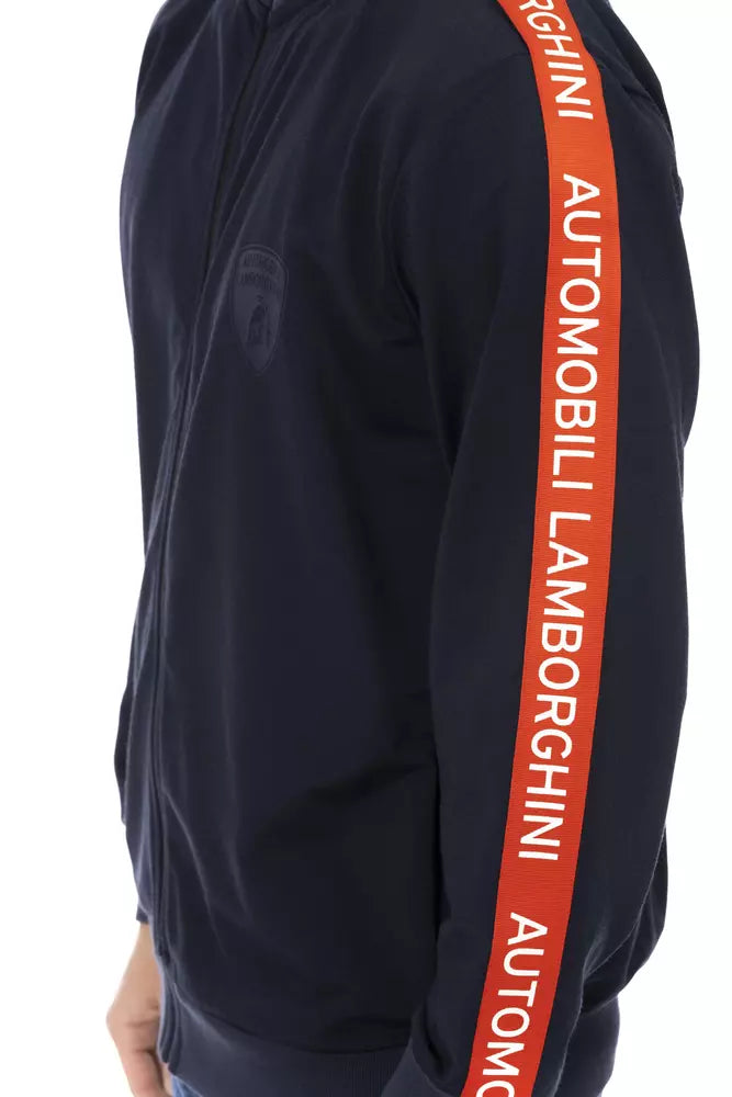 Automobili Lamborghini Blue Polyester Sweater for Men