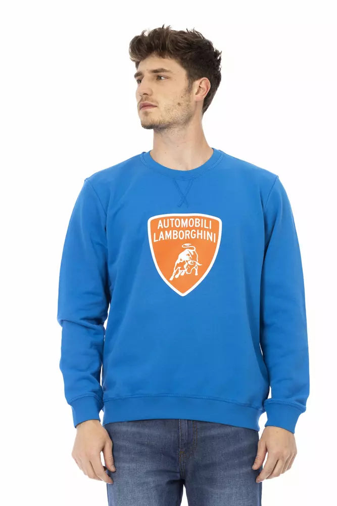 Automobili Lamborghini Blue Cotton Sweater for Men