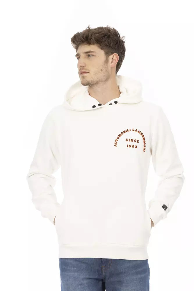 Automobili Lamborghini White Cotton Sweater for Men