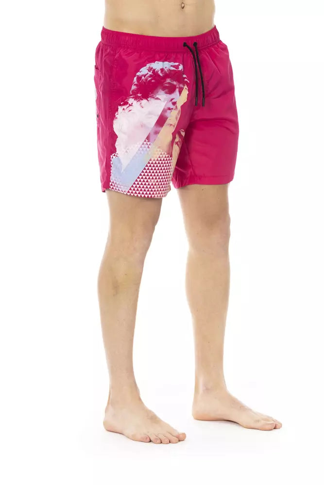 Bikkembergs Fuchsia Polyester Men's Swim Shorts