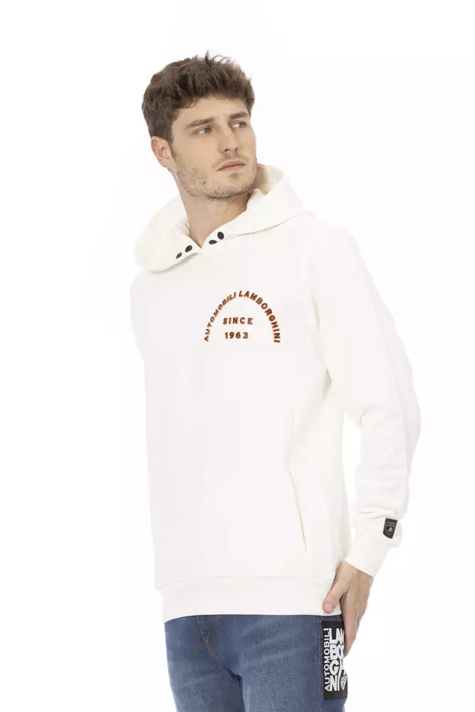 Automobili Lamborghini White Cotton Sweater for Men