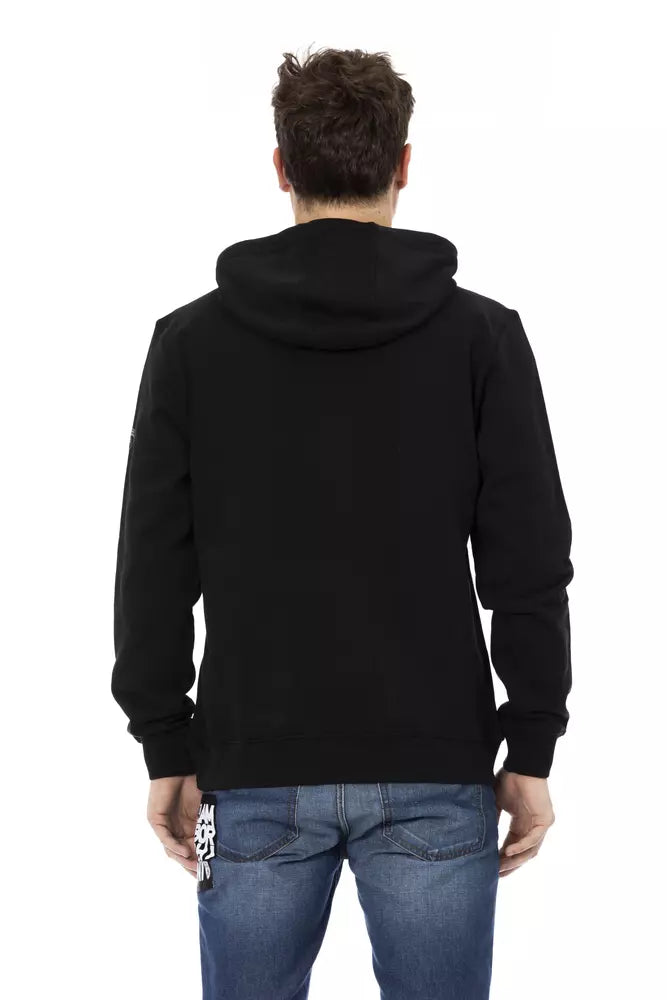 Automobili Lamborghini Men's Black Cotton Hooded Sweatshirt