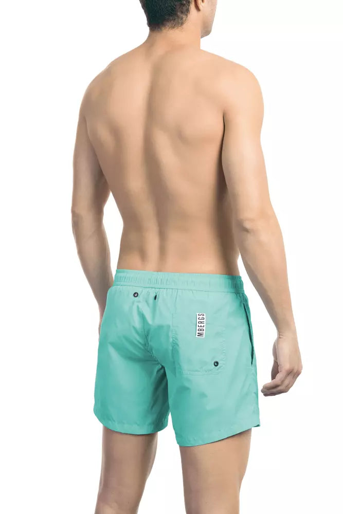 Bikkembergs Light Blue Polyamide Men's Swim Shorts