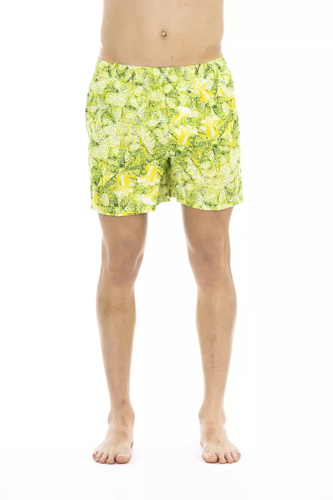 Just Cavalli Grünes Polyester Herren Badehose Shorts