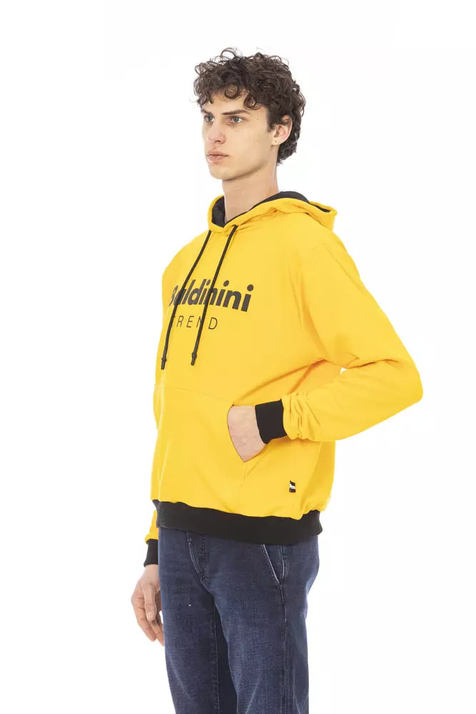 Baldinini Trend Yellow Cotton Hoodie for Men