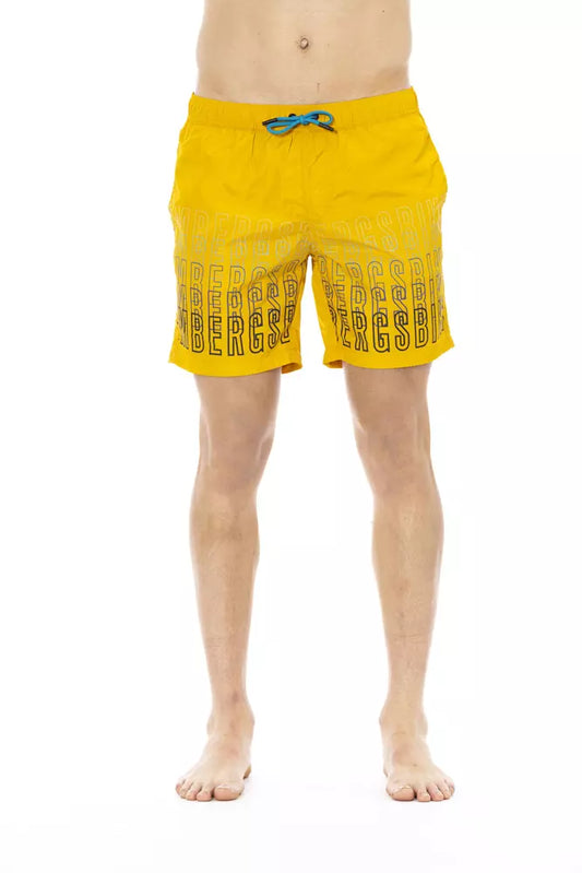 Bikkembergs Yellow Polyester Men's Swim Shorts