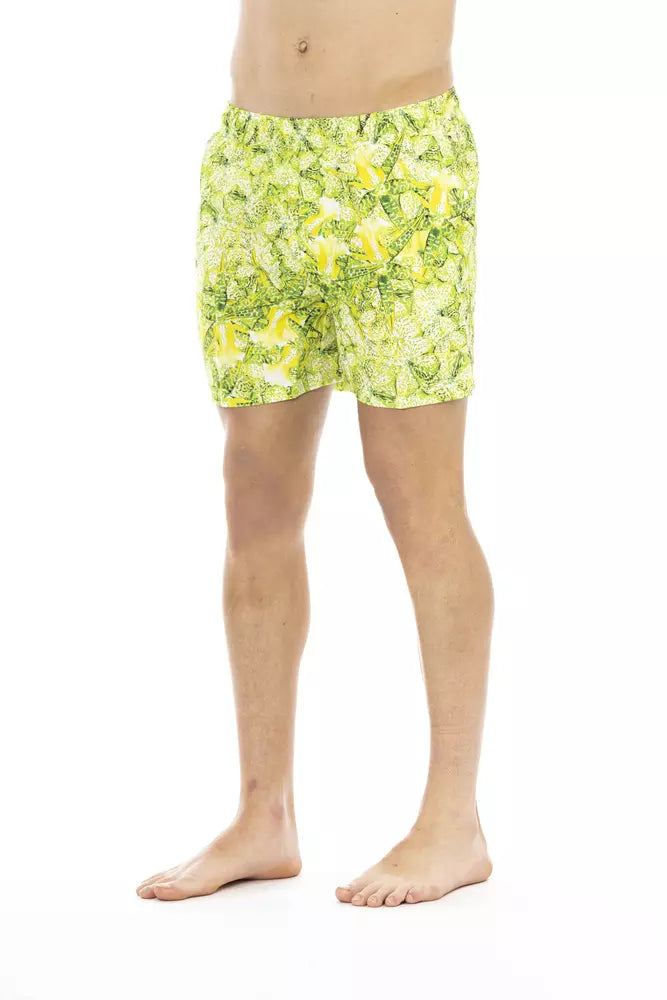 Just Cavalli Grünes Polyester Herren Badehose Shorts