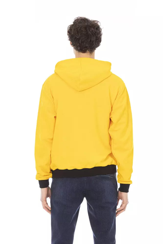 Baldinini Trend Yellow Cotton Hoodie for Men