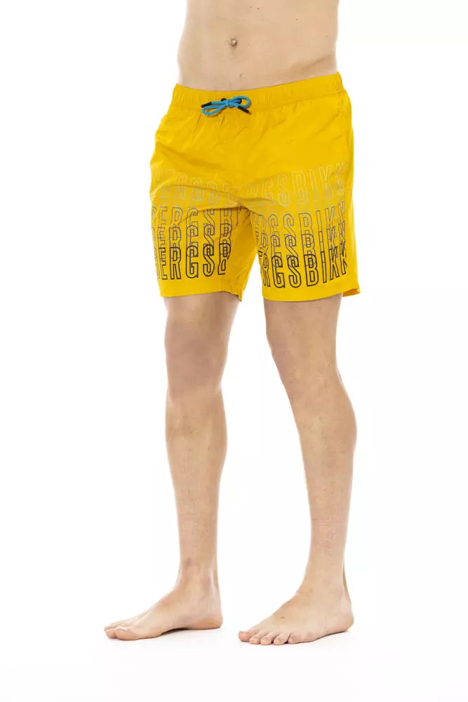 Bikkembergs Yellow Polyester Men's Swim Shorts