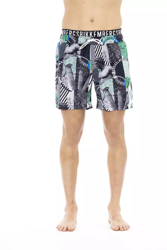 Bikkembergs Multicolor Polyester Men's Swim Shorts