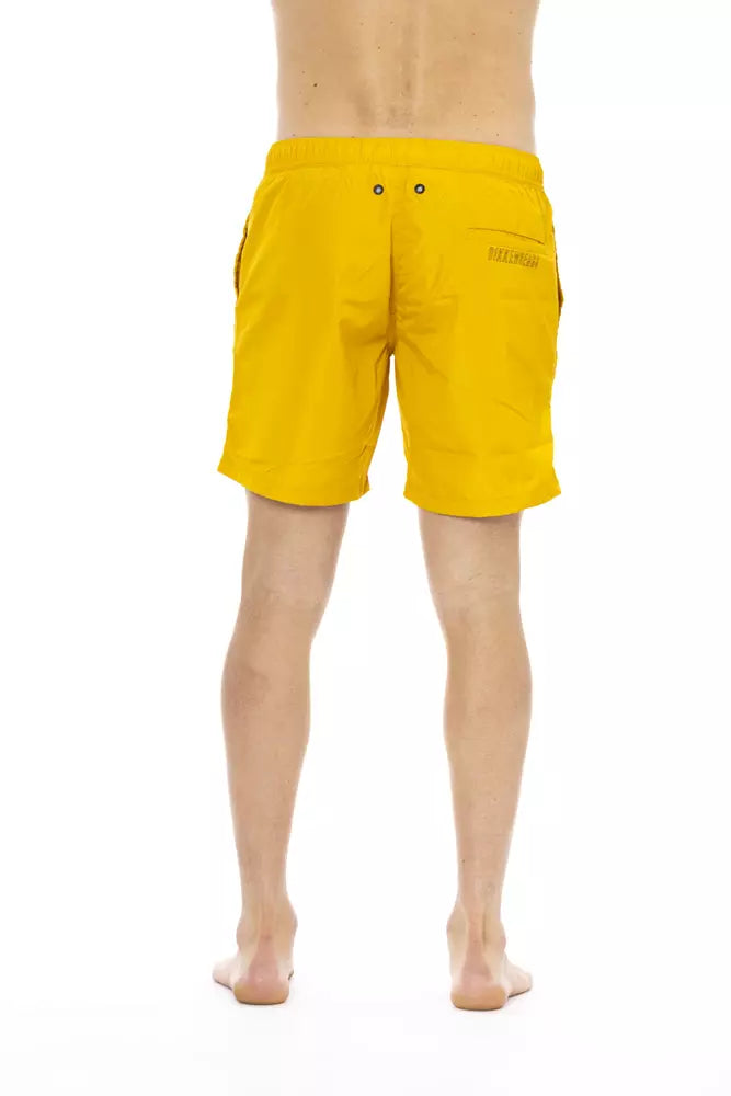 Bikkembergs Yellow Polyester Men's Swim Shorts