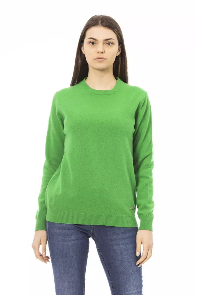 Baldinini Trend Green Wool Sweater for Women