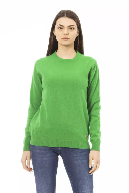 Baldinini Trend Green Wool Sweater for Women