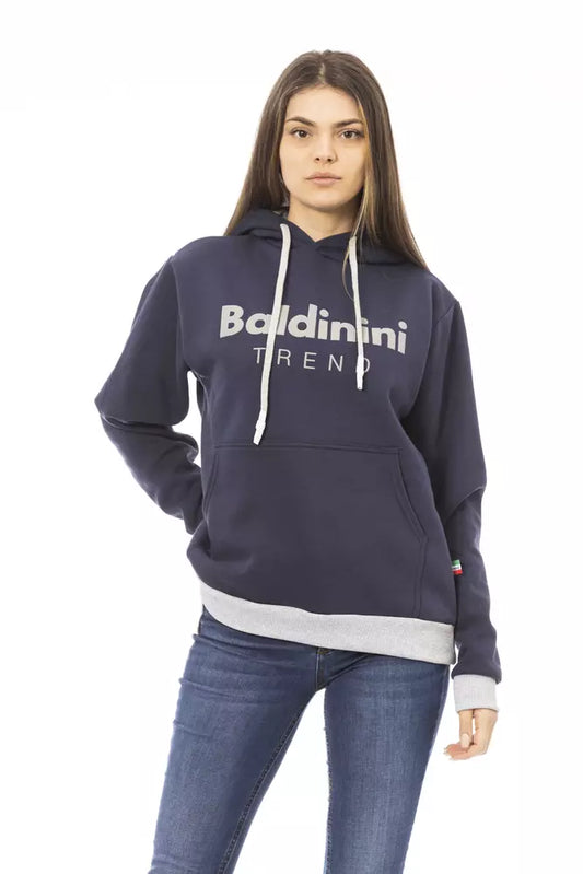 Baldinini Trend Blauer Baumwoll-Hoodie für Frauen