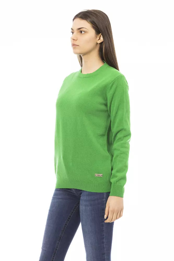 Baldinini Trend Green Wool Sweater for Women