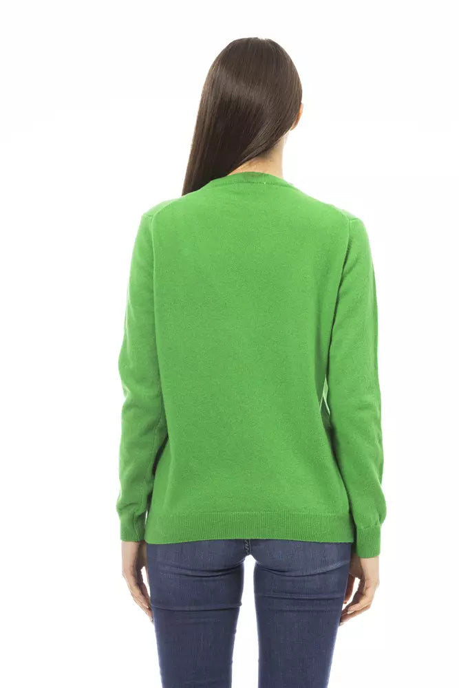 Baldinini Trend Green Wool Sweater for Women