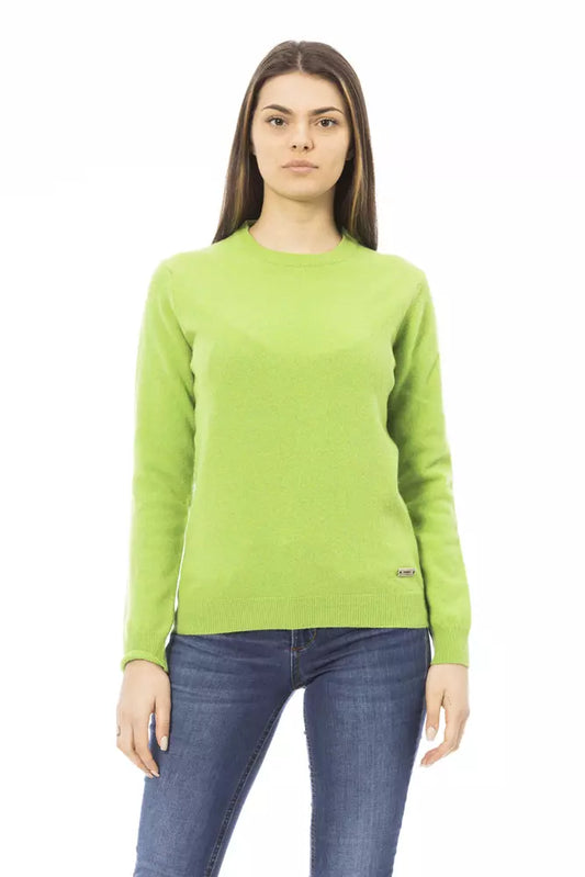 Baldinini Trend Green Wool Sweater for Women